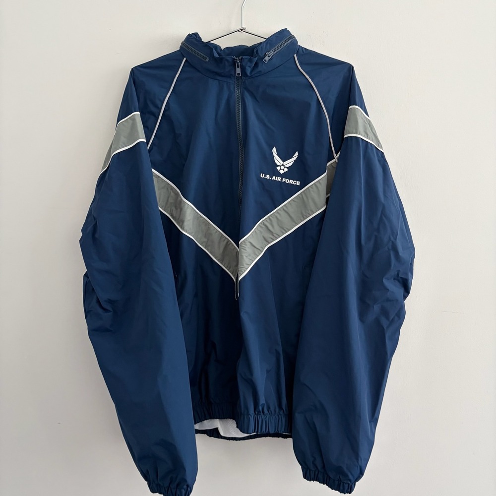 Skilcraft US Air Force PTU Windbreaker Jacket Blue XL Long 8415-01-518-4615